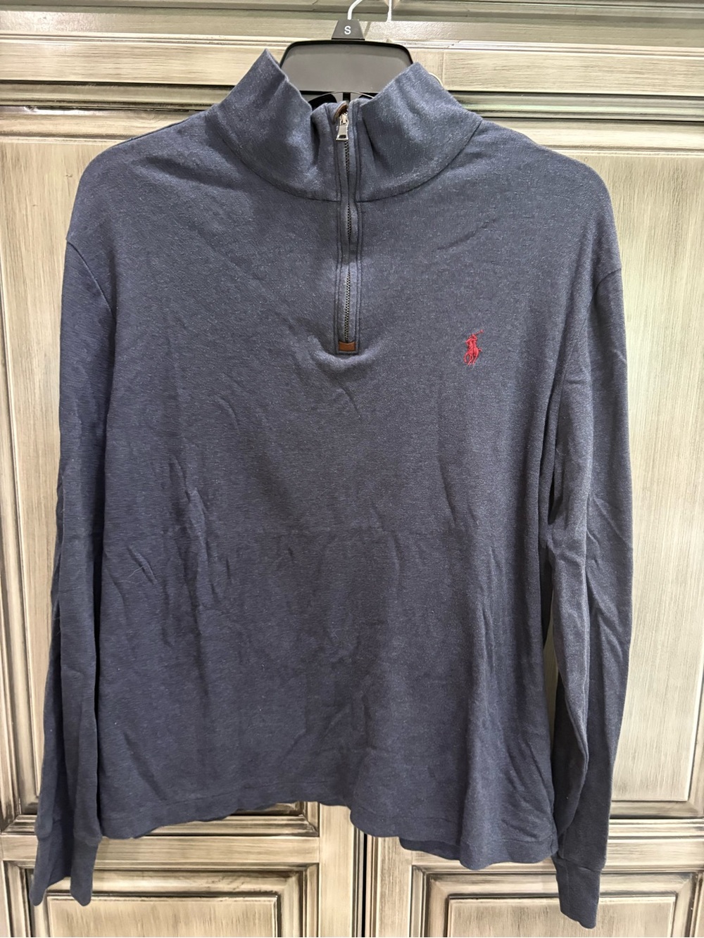Polo by Ralph Lauren Navy Quarter-Zip Long Sleeve Shirt
